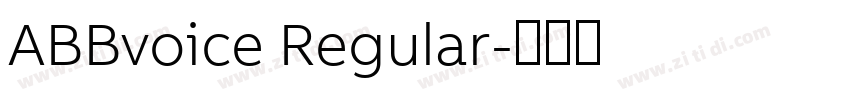 ABBvoice Regular字体转换